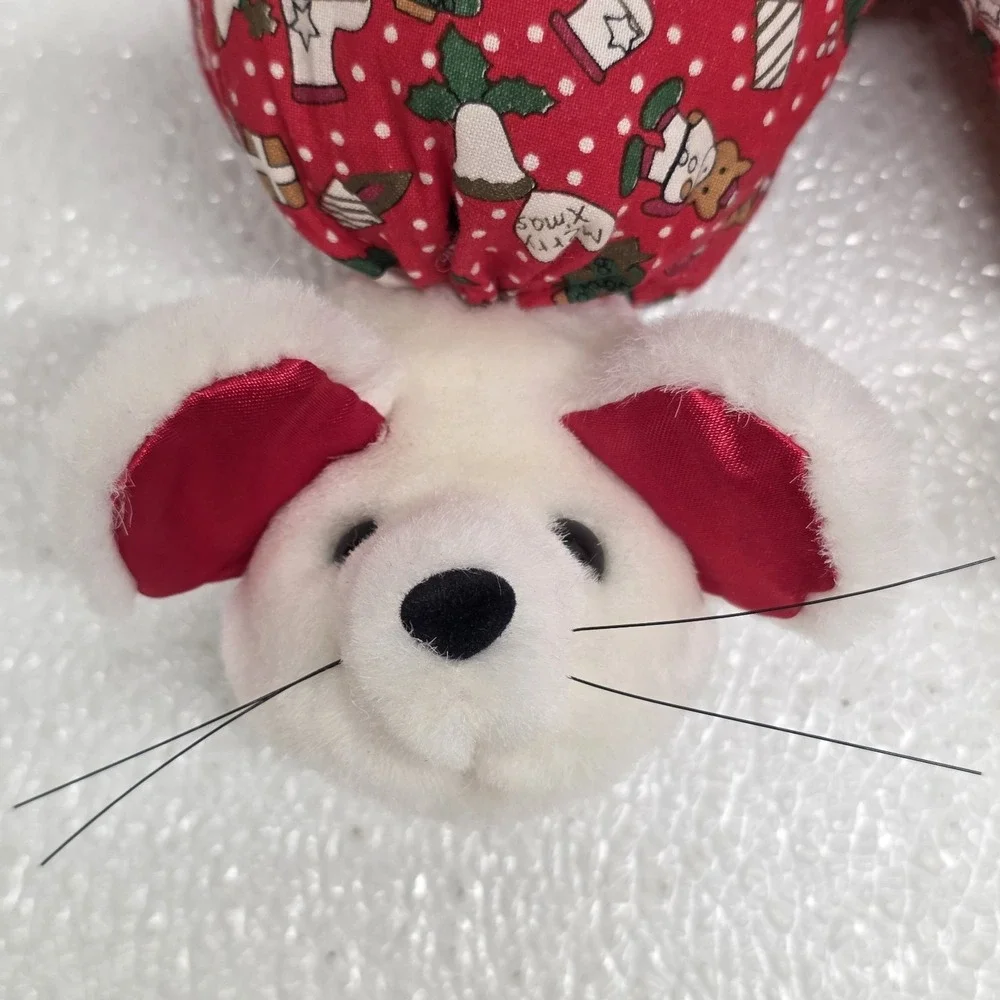 Vintage International Bon Ton Toys Christmas Mouse Slippers Plush IBT